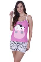 Pijama de Calor Baby Doll Alça Bichinho - c11 BICHINHO CURTO