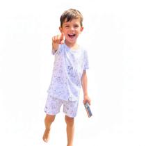 Pijama de colorir infantil desenhar para menino verão curto