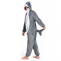 Pijama de cosplay de pelúcia unissex Onesie OLAOLA Adult Shark Pijama de cosplay de pelúcia unissex Onesie OLAOLA Adult Shark