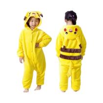 Pijama De Flanela Para Crianças Com Estampa Do Pikachu, Macio E Quente, Fantasia De Cosplay, Roupa Pijama De Flanela Para Crianças Com Estampa Do Pikachu, Macio E Quente, Fantasia De Cosplay, Roupa