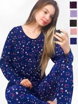 Pijama de Frio em Liganete Strin Modas, estampas aleatórias