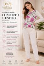 Pijama De Frio Feminino Adulto Inverno Longo Malha Algodão Premium Estamapado Pijama De Frio Feminino Adulto Inverno Longo Malha Algodão Premium Estamapado