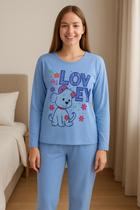 Pijama de frio manga longa calça comprida estampado