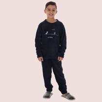 Pijama De Frio Victory Soft Bordado Infantil Liso Menino Pijama De Frio Victory Soft Bordado Infantil Liso Menino