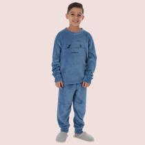 Pijama De Frio Victory Soft Bordado Infantil Liso Menino Pijama De Frio Victory Soft Bordado Infantil Liso Menino