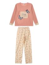 Pijama de Inverno Adulto Feminino Manga Longa Calça Estampado Poliviscose Pijama de Inverno Adulto Feminino Manga Longa Calça Estampado Poliviscose