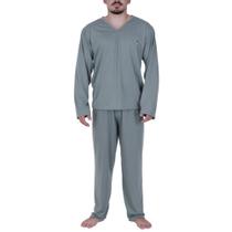 Pijama de Inverno Blusa de Frio Masculino Manga Longa Calça Comprida Alex