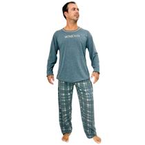 Pijama de Inverno Masculino Moments Manga Longa Adulto