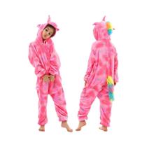 Pijama De Inverno Para Crianças Dalmata Panda Dinossauro Unicórnio Kigurumi Onesie 80-150cm Fantasia