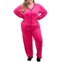 Pijama de inverno Plus Size Feminino Americano Victory