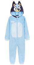Pijama de lã Bluey para crianças, meninos e meninas, azul de 3 a 4 anos Pijama de lã Bluey para crianças, meninos e meninas, azul de 3 a 4 anos