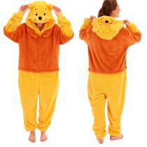 Pijama de macacão COSUSKET ajustado unissex para adultos, amarelo de Halloween Pijama de macacão COSUSKET ajustado unissex para adultos, amarelo de Halloween