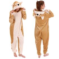 Pijama de macacão COSUSKET Snug Fit, fantasia de corgi unissex para adultos Pijama de macacão COSUSKET Snug Fit, fantasia de corgi unissex para adultos