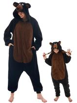 Pijama de macacão GONAAP Black Bear, fantasia de cosplay unissex para adultos