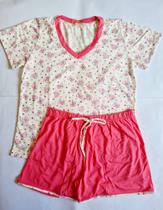 Pijama de malha M camiseta short docemel Pijama de malha M camiseta short docemel