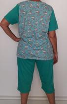 Pijama de manga calça capri GG1