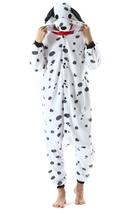 Pijama de Natal com macacão DarkCom Dalmatian Polar Fleece Adulto Pijama de Natal com macacão DarkCom Dalmatian Polar Fleece Adulto