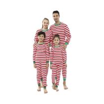 Pijama De Natal De Algodão Listrado Branco Vermelho Para Família Crianças Combinando Roupas De