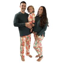 Pijama de Natal de algodão orgânico familiar Burt's Bees Baby de 2 peças Pijama de Natal de algodão orgânico familiar Burt's Bees Baby de 2 peças