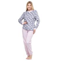 Pijama De Plush Frio Inverno Quentinho Adulto Envio Imediato Toque Aveludado