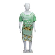 Pijama de Verão Camiseta e Short Grogu Star Wars Mandalorian Infantil Tamanho 7-8 10073366 - Zona Criativa