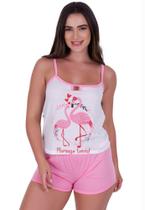 Pijama de Verão Short Curto Blusa de Alça de Calor Feminino - c3 PIJAMA SUZI