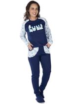 Pijama Doçura de Malha Canelada Feminino (LUXO)