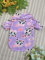 Pijama Duas Patas Vaquinha Lilás para cachorro e gato Tamanho:M