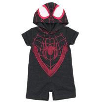 Pijama enterizo de superhéroe Marvel Spider-Man Miles Morales para niños pequeños, talla 5 años