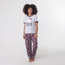 Pijama Estampa Hello Kitty Cinza - Sanrio