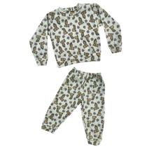 Pijama Estampado Infantil Menina e Menino Inverno Soft Manga Longa Tamanho 2 a 10
