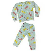 Pijama Estampado Infantil Menina e Menino Inverno Soft Manga Longa Tamanho 2 a 10