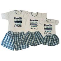 Pijama família 3 pcs-TUDO IGUAL