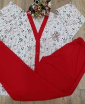 Pijama feminino aberto gestante maternidade de malha tamanho p vermelho Pijama feminino aberto gestante maternidade de malha tamanho p vermelho