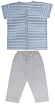 Pijama Feminino Aberto M.curta c/ capri Plus Size Nº50 Ao 56
