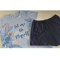 Pijama feminino adulto de verão manga curta e short malwee