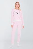 Pijama Feminino Adulto Fleece Cute Teddy - Bela Notte