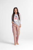 Pijama feminino adulto longo estampado Pijama feminino adulto longo estampado