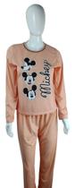 Pijama Feminino Adulto Manga Comprida e Calça Personagens (MICKEY) - Tam. G