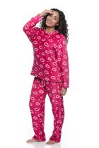 Pijama Feminino Adulto Promoção Ultra Soft Manga Longa