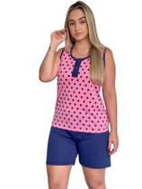 Pijama feminino adulto regata com botões na pala Sonhar Sleepwear - REF 870