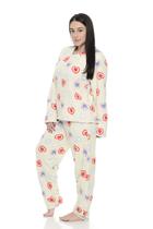 Pijama feminino adulto ultra soft manga longa (full)