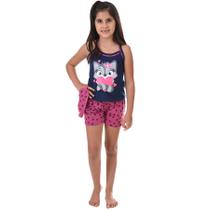 Pijama Feminino Alcinha Estampa De Bichinhos Short Doll