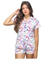 Pijama Feminino Americano Curto Blogueirinha 959