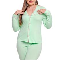 Pijama feminino americano em tecido suede premium