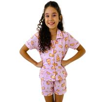 Pijama Feminino Americano Juvenil Personagens 12 Ao 16 Anos Festa do Pijama