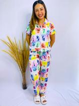Pijama Feminino Americano Longo Divertida Mente