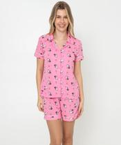 Pijama Feminino Americano Manga Curta Snoopy Rosa-73093 Pijama Feminino Americano Manga Curta Snoopy Rosa-73093