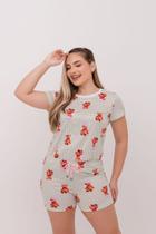 Pijama Feminino Básico Curto Estampado