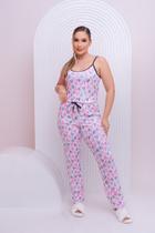 Pijama Feminino Básico Longo Alcinha Coração